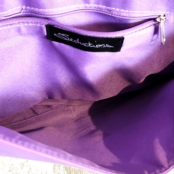 NWOT Seductions Purple Clutch Purse - Picture 4 of 7